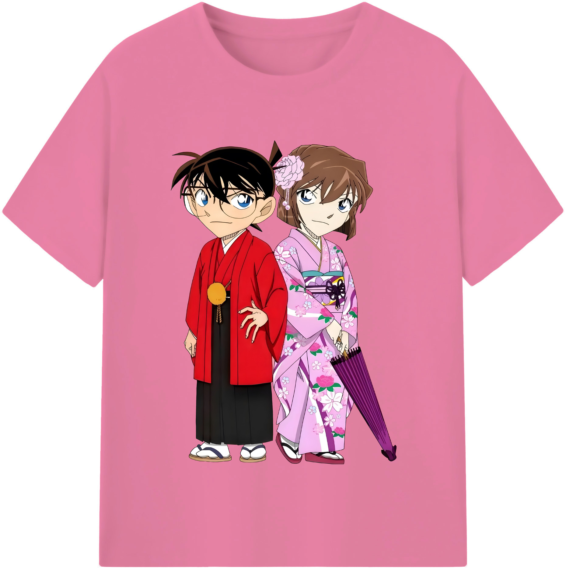 （画像用） 名探偵コナン 江戸川 コナン Detective Conan Conan Edogawa 綿100％半袖Tシャツ（フロントプリント）